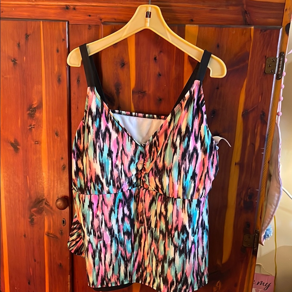 Multicolor Women's Bathing Suit Top Brand AVA”VIV Size 26W
